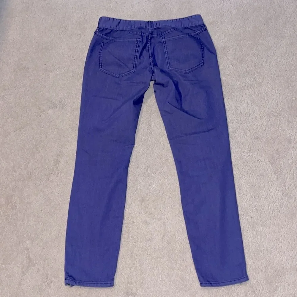 Free People Purple Skinny Jeans | Ankle Zip